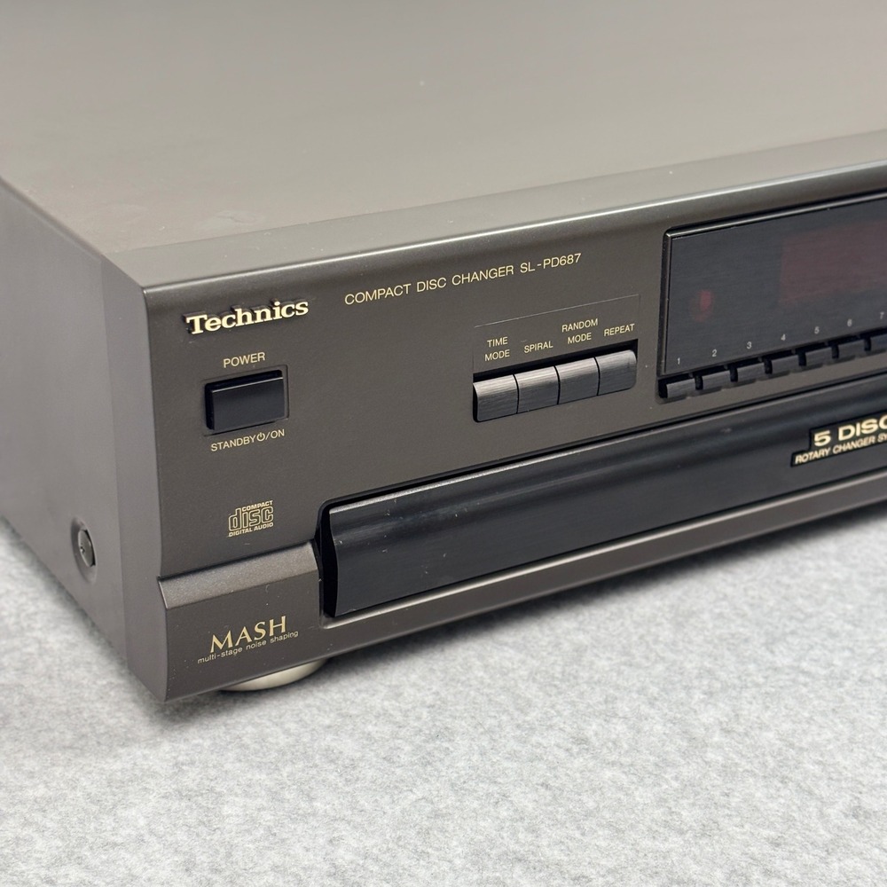 Technics SL-PD687 5-Disc Rotary Compact Disc Changer MASH Player Black No Remote - Picture 3 of 11